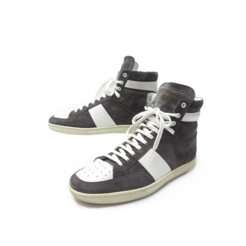 Saint Laurent Gray and White Men's Sneakers